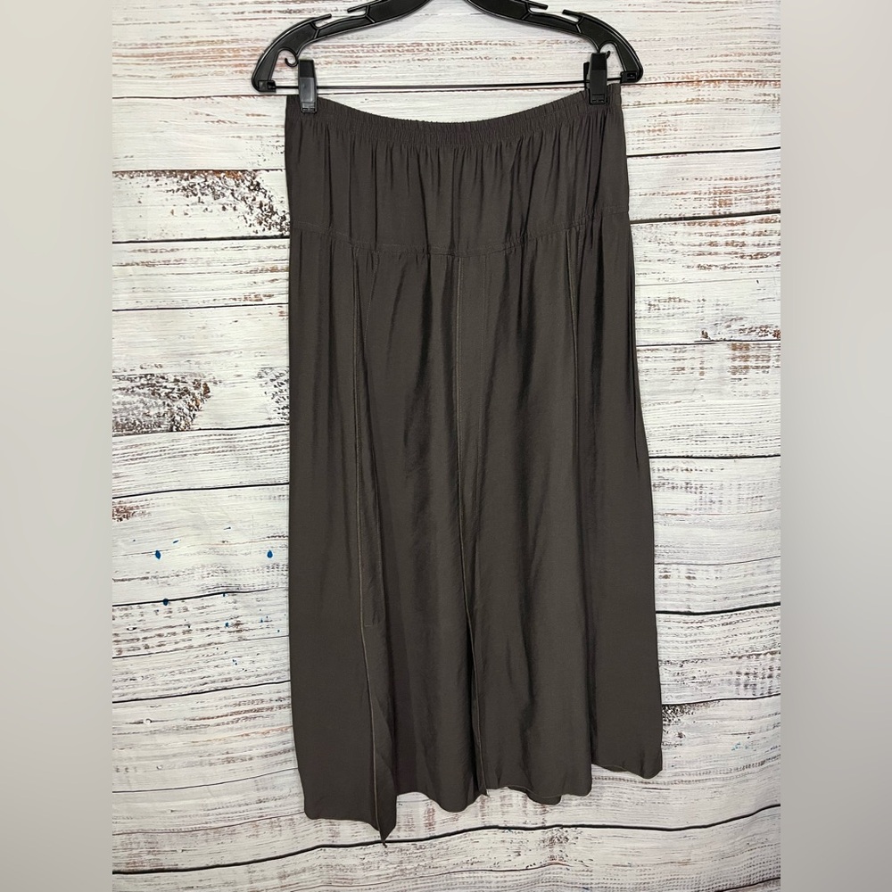 IC by Connie K Womens Pull On Skirt Lagenlook Artsy Brown Size Small